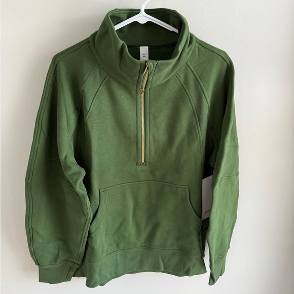 Lululemon Scuba Oversized Funnel Neck Half Zip - Loden Green/Gold - Medium/Large - Picture 5 of 15